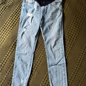 Pinkblush Maternity Light Blue Distressed Skinny Jeans